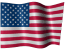 Large animated American flag clip art for a white background